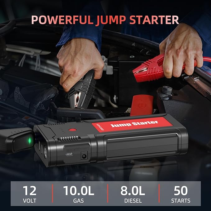 DBPOWER Jump Starter 2750A Peak 76.96Wh Portable Car Jump Starter 12V Auto - Image 2