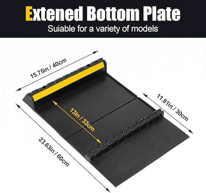 Rubber Garage Parking Mat 17.6 * 23.6 * 2.8" Heavy Duty Wheel Stoppers - Image 4