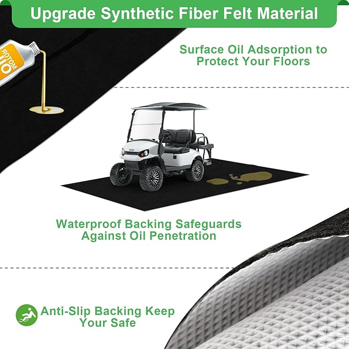 Golf Cart Parking Mat 9.84 ft. x 4.92 ft, 1.6MM Thickened Oil Absorbent - Image 3