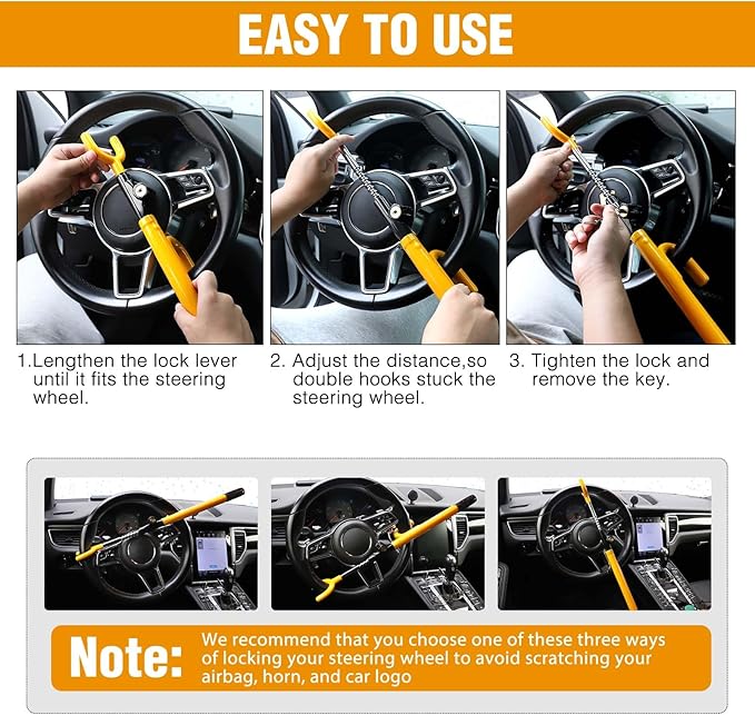 Car Steering Wheel Lock Anti-Theft Device - Image 3