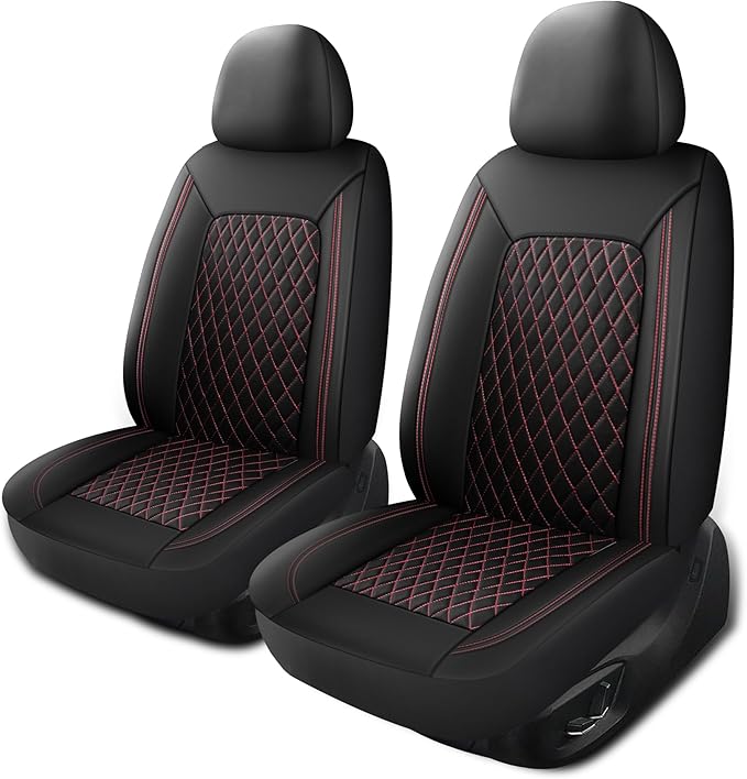 Car Seat Cover, Breathable and Waterproof Leather Seat Covers, Luxury PU by HChengkikz