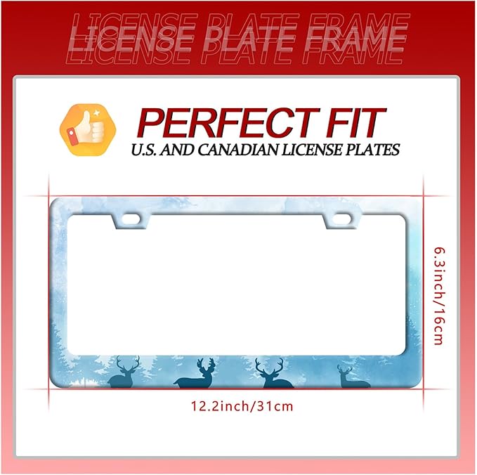 Deer License Plate Deer Forest License Plate Stainless Steel Parts Funny - Image 7