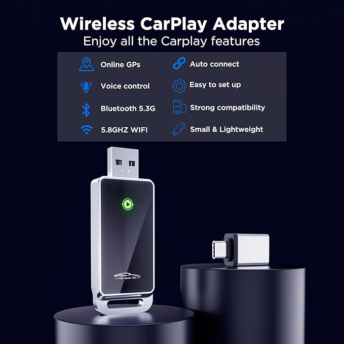 Wireless CarPlay Adapter 2024 Upgrade, Plug and Play, No Latency, Converts - Image 2