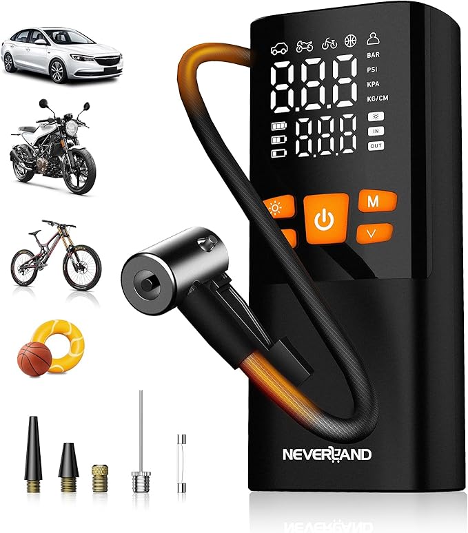 NEVERLAND Tire Inflator Portable Air Compressor by Professionalcoversellers
