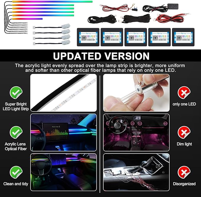 Acrylic Interior Car LED Strip Light - Image 6