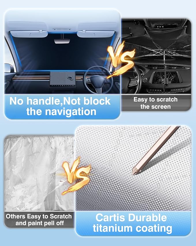 Cartist 5-Layer Windshield Sun Shade Custom Fit - Image 5