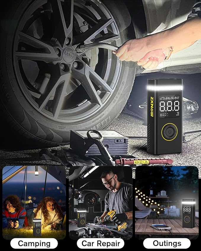 Tire Inflator Portable Air Compressor, 180PSI 20000mAh Pump - Image 6