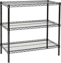 Omega 18" Deep x 24" Wide x 36" High 3 Tier Black Starter Shelving Unit by OmegaProductsCorporation