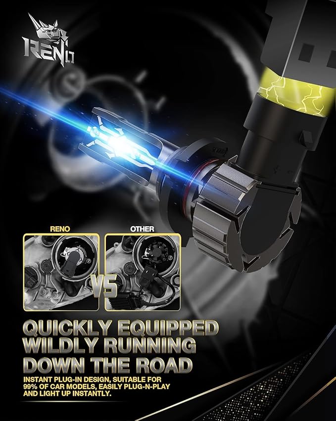 RENO 9006 Bulb, 9006 Fog Lights Bulb, 9006 Light Bulbs Fog Bulb Fanless In Line - Image 6