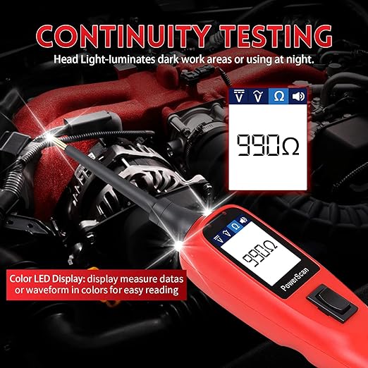 Autel PowerScan PS100 Circuit Tester, Universal 12V 24V Automotive Power - Image 4