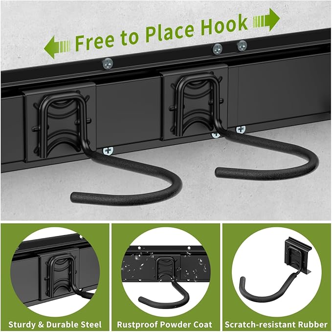 Bike Storage Rack 48Inch for 6 Bikes + 5 Helmets, 500lbs Capacity, Heavy Duty - Image 4