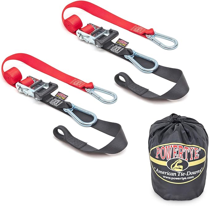 PowerTye - Made in USA - Heavy Duty Ratchet Tie Down Straps by PowerTyeMFG