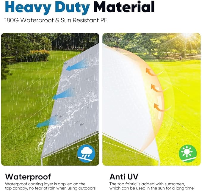Quictent 10x20 ft Heavy Duty Car Canopy Galvanized Frame Carport Outdoor Party - Image 2
