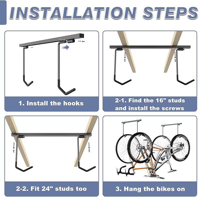 WALMANN Ceiling Mounted Bike Rack - Image 7