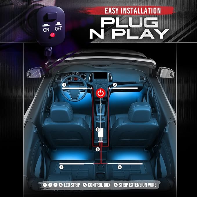 OPT7 Aura Double Row Car LED Lights Interior - Image 3