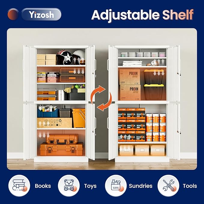 Yizosh Metal Storage Locking Cabinet - Image 6