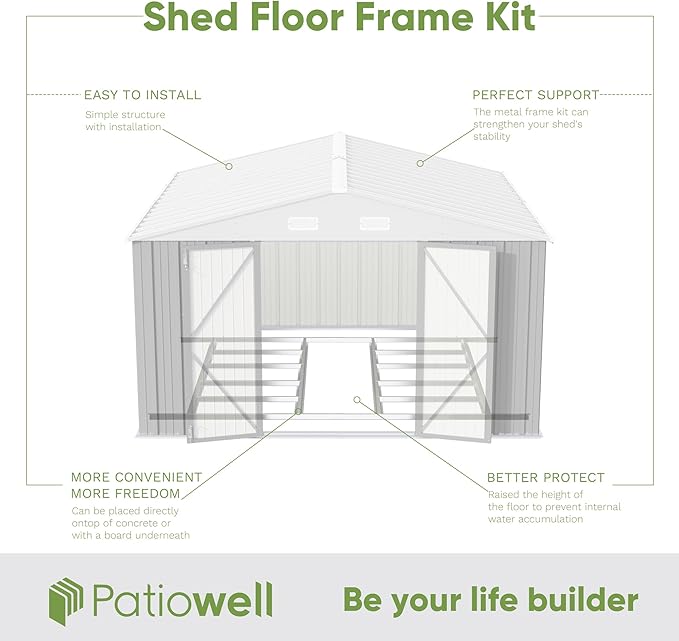Patiowell 10 x 10 FT Outdoor Storage Shed - Image 2