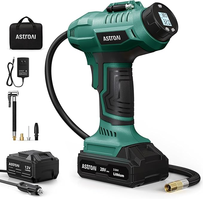 AstroAI C2 Cordless Tire Inflator Air Compressor 20V Rechargeable Battery by AstroAI