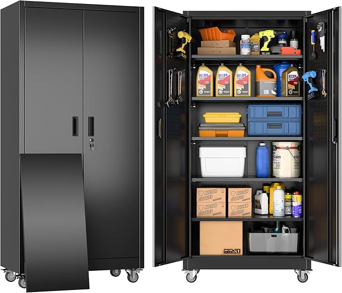 Metal Garage Storage Cabinet by SUXXANFurniture