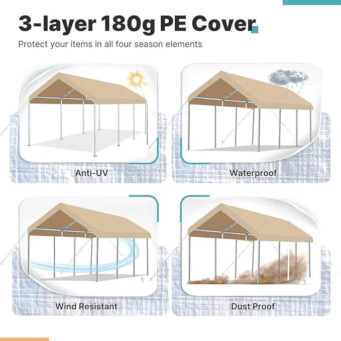 Carport Replacement Canopy Cover - Image 3