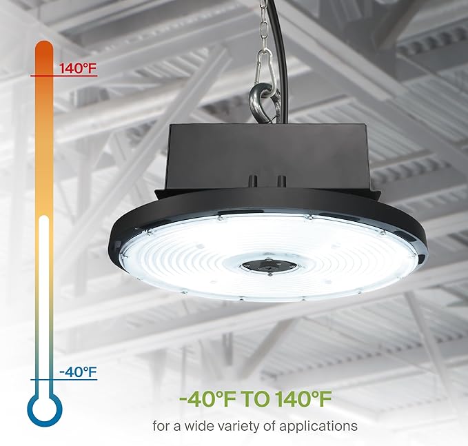 ASD LED High Bay UFO Light Fixture, Commercial Shop Lighting | Dimmable - Image 6