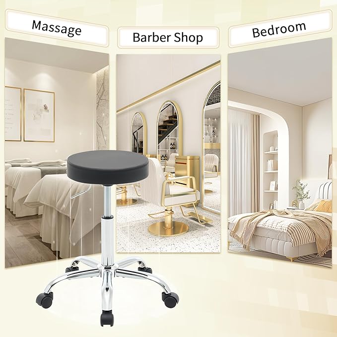 Tatto Rolling Chair, Height Adjustable Backless Chair - Image 6