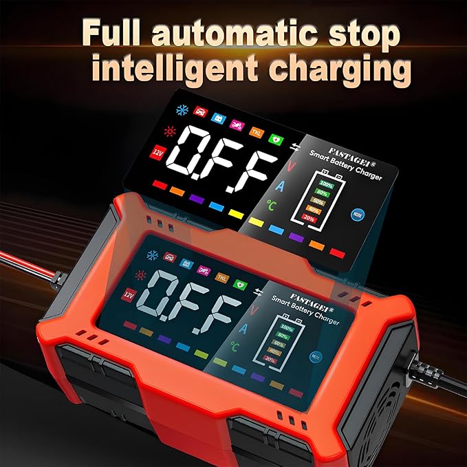 LiFePO4/Lead Acid Battery Charger Smart Battery Trickle Charger 12V 6A - Image 2