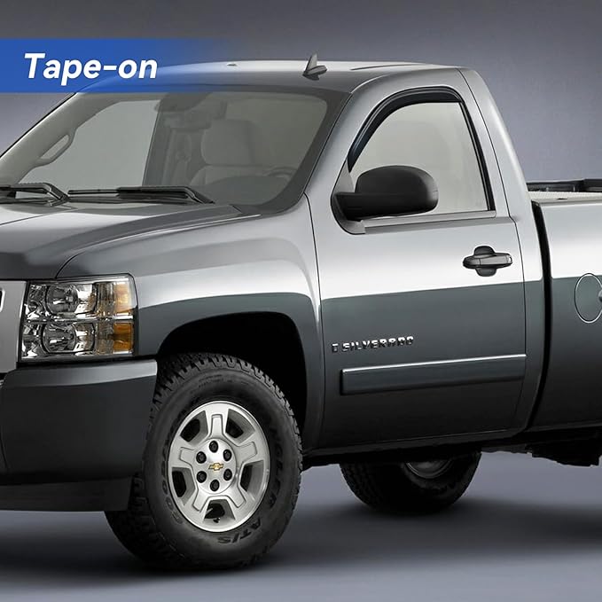 Window Visors Rain Guards for 2007-2013 Chevy Silverado/GMC Sierra 1500 Regular - Image 4