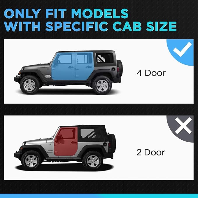 Running Boards Compatible with 2018-2025 Jeep Wrangler JL Unlimited 4 Doors - Image 2