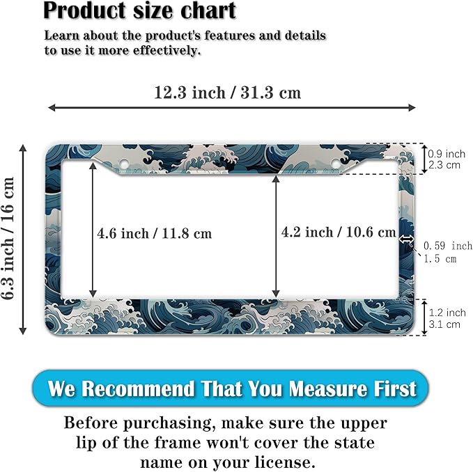 License Plate Frames for Men Multicolor License Plate Frame Holder for Women - Image 2