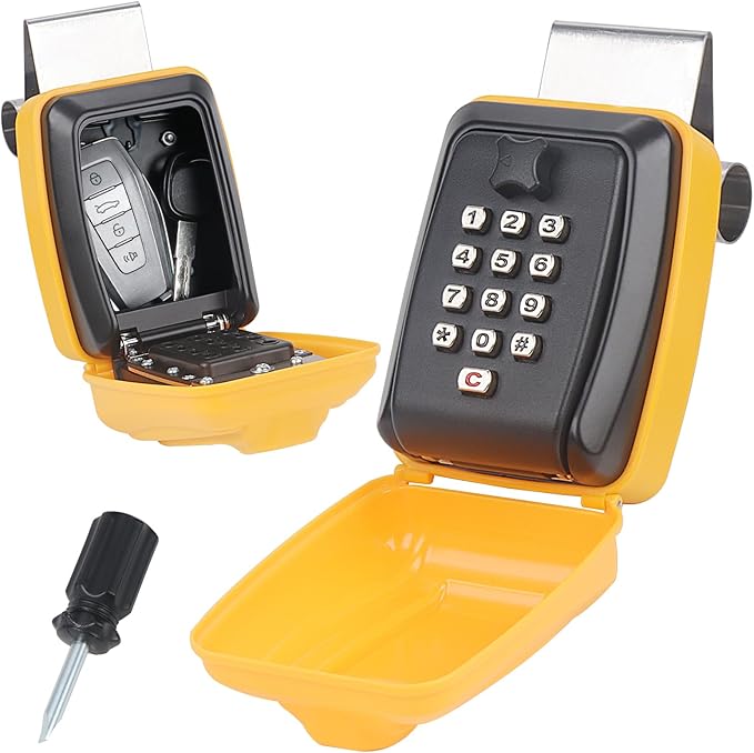 Car Key Lock Box, Car Window Lock Box Wall Lock Box, Sturdy Waterproof Security by Lifronkit