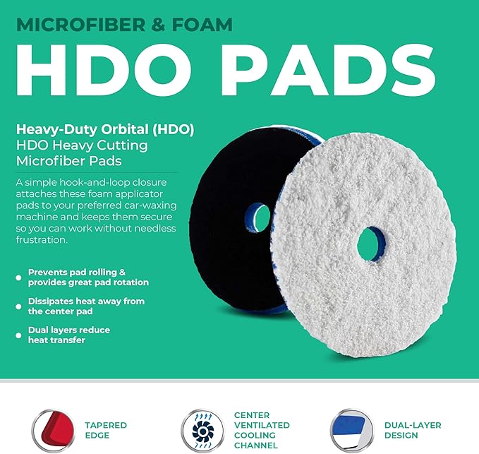 5.5" HDO Microfiber Cutting Pad – Lake Country Manufacturing – - Image 2