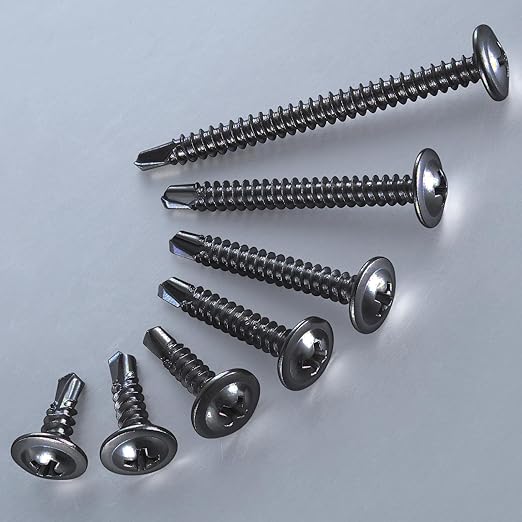 Wensilon #10×5/8” for Sheet Metal Self-Tapping Screws 410 Black Stainless Steel - Image 2