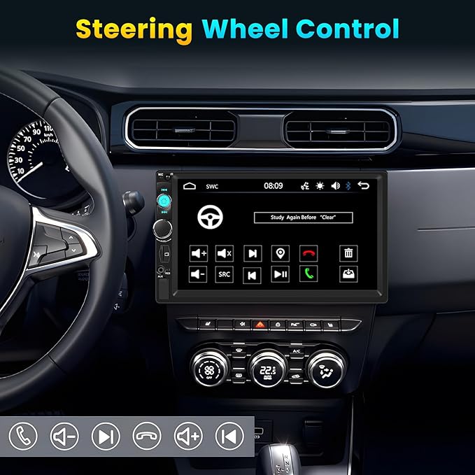 Double Din Car Stereo with 7 Inch HD Touchscreen Radio with Mirror Link Video - Image 6