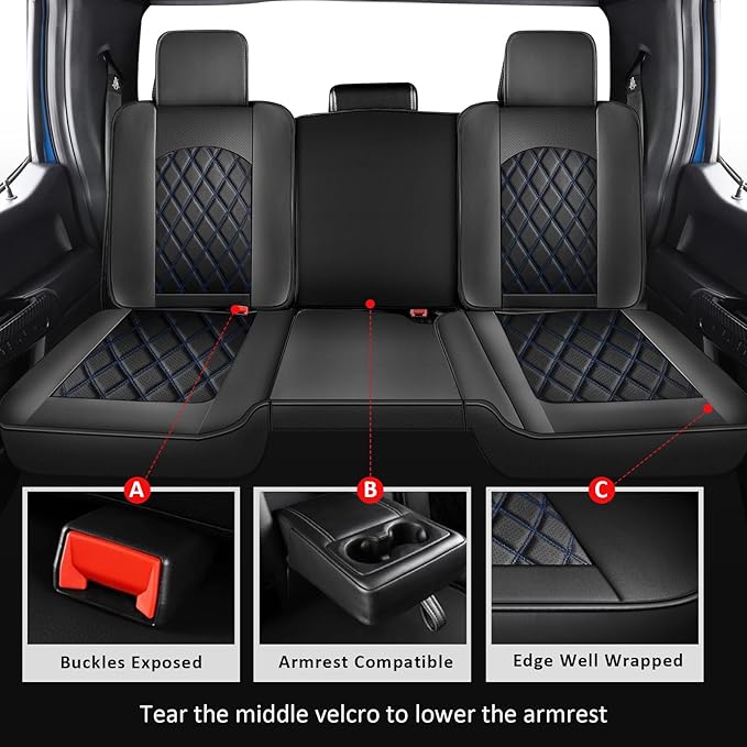 MIROZO Seat Covers for Ram, Waterproof Truck Seat Covers Compatible - Image 3