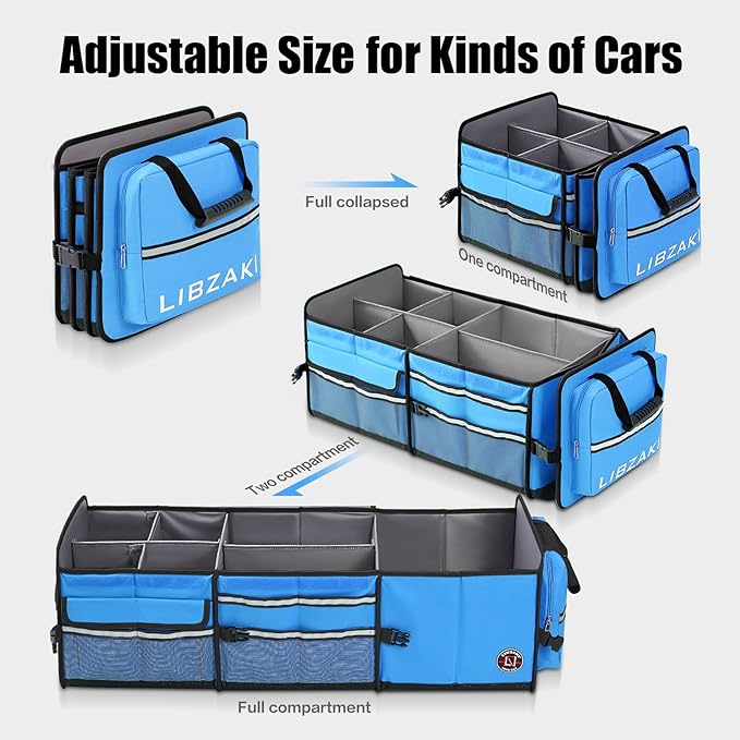 LIBZAKI Oversize 4 in 1 Car Trunk Storage Organizer - Image 3