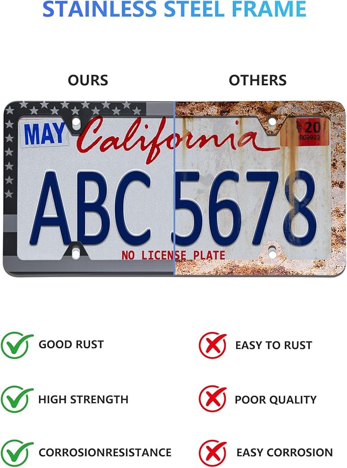 American Flag License Plate Frames - Image 6