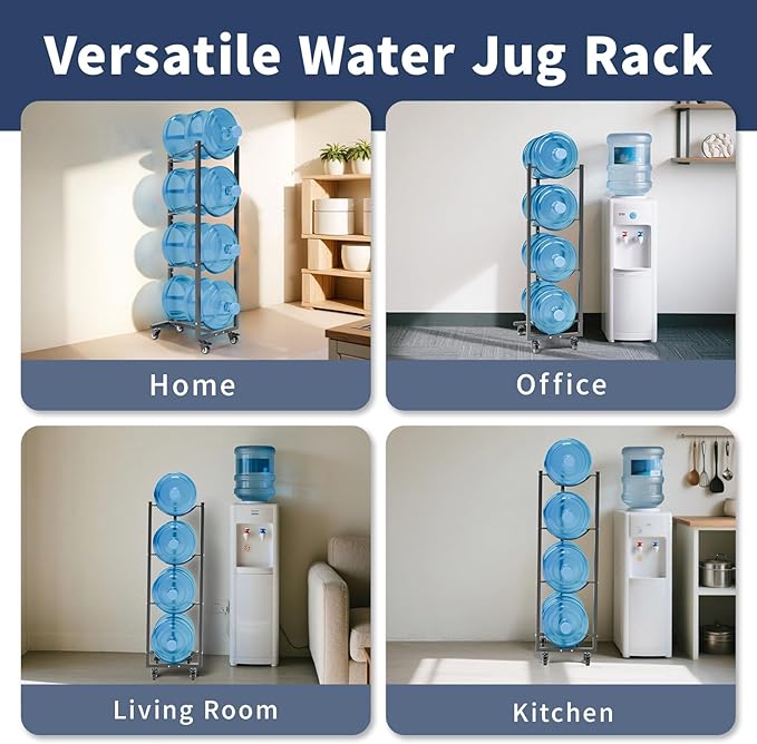 5 Gallon Water Bottle Holder: 4 Tier 5gal Water Jug Storage Rack - Image 7