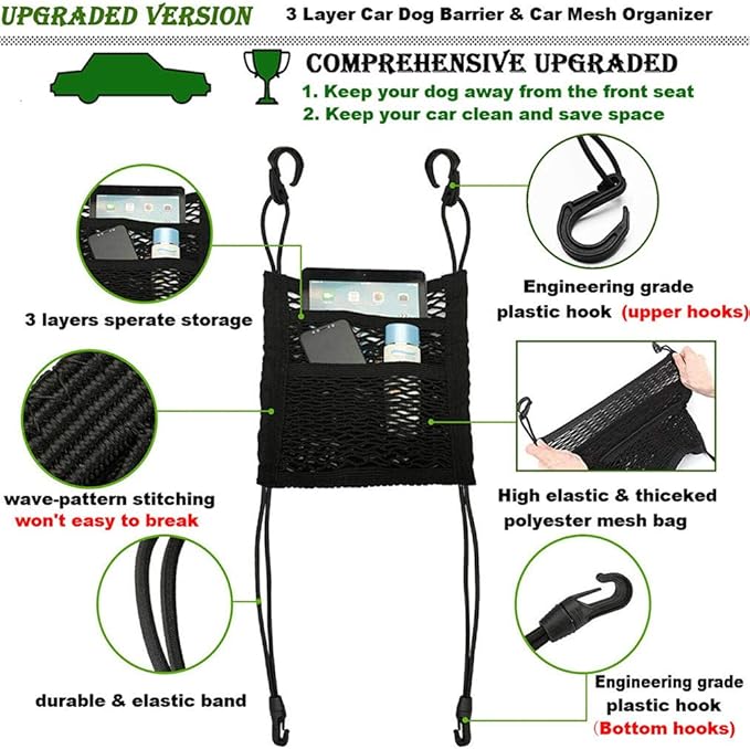DYKESON Pet Barrier Dog Car Net Barrier - Image 5
