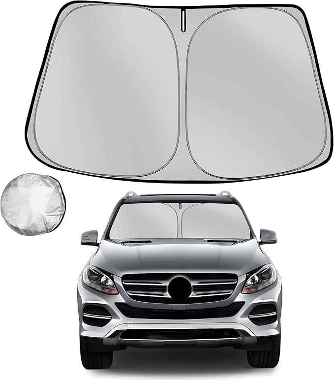 Windshield Sun Shade for 2012-2019 Mer-cedes-Benz GLE-Class Foldable Sun by Fonowka