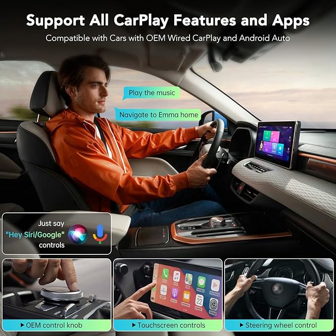 Wireless CarPlay Adapter 2025, Convert Wired to Wireless CarPlay Adaptor - Image 2