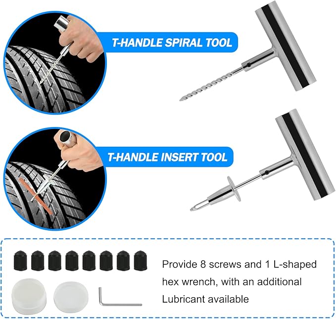 Tire Repair Kit, Tire Inflator Portable Air Compressor, Heavy Duty Flat Tire - Image 5