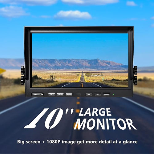 10'' 1080P Wireless Backup Camera System, 10 Inch DVR Dual/Quad Monitor - Image 2