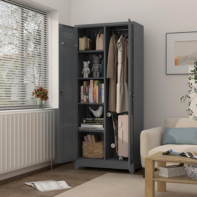 GREATMEET 72.8" H Metal Storage Cabinets - Image 4