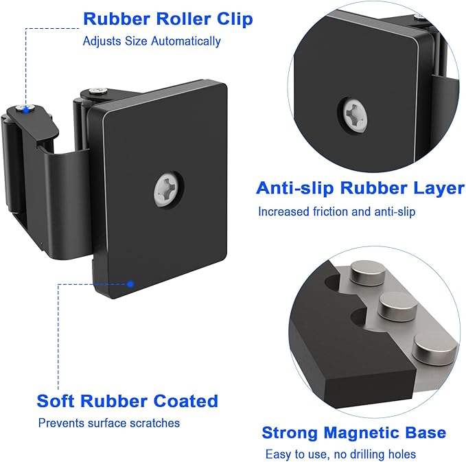 Strong Magnetic Mop Broom Holder, 2 Pack Heavy Duty Magnetic Mop Hanger - Image 6