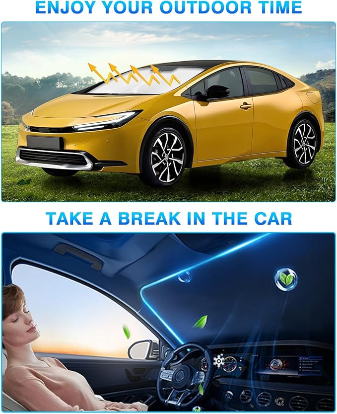 KUST Windshield Sun Shade for Toyota Prius 2023 2024 2025 2026 Window Sunshade - Image 5