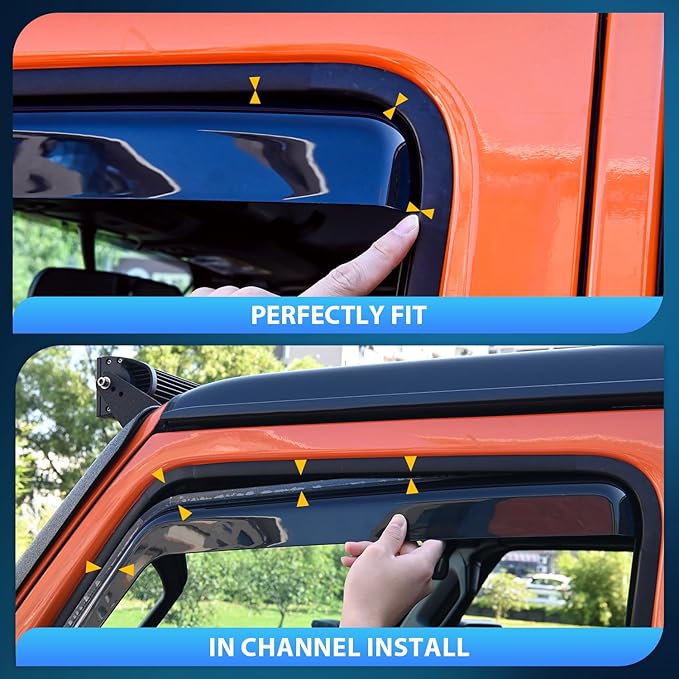 Nilight Vent Window Visors for Crosstrek 2018-2023 Impreza Hatchback 2017 2018 - Image 3