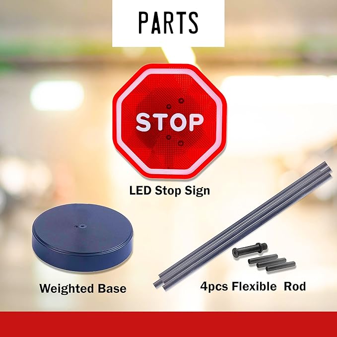 Andalus Brands Flashing LED Stop Sign Garage Parking Assistant System | Bumper - Image 3