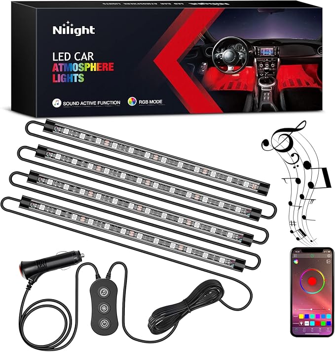 Nilight RGB LED Car Interior Stripe Light by Nilight