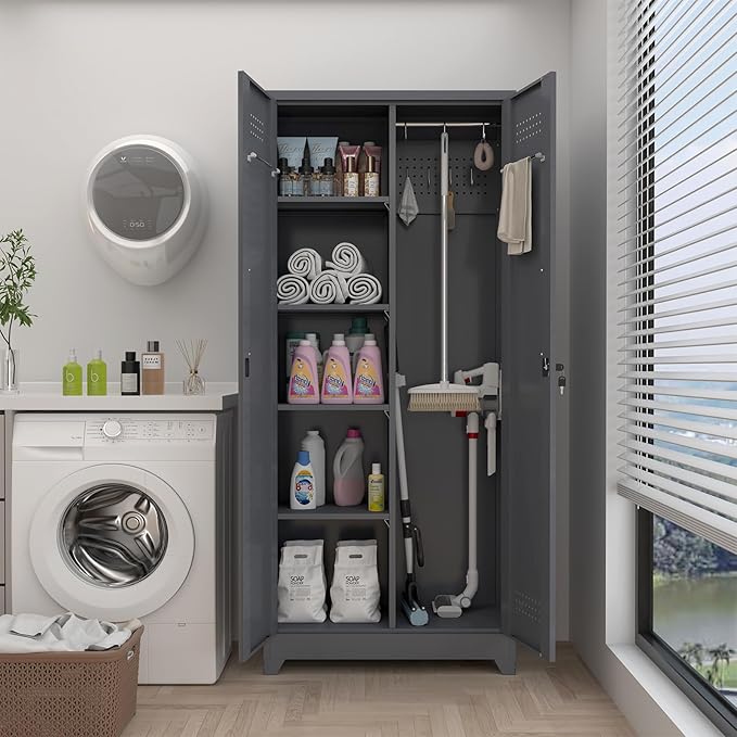 GREATMEET 72.8" H Metal Storage Cabinets - Image 6